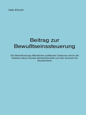 cover image of Beitrag zur Bewußtseinssteuerung